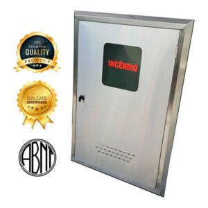 Moldura Para Hidrante Com Porta de Inox e Visor 90x60cm