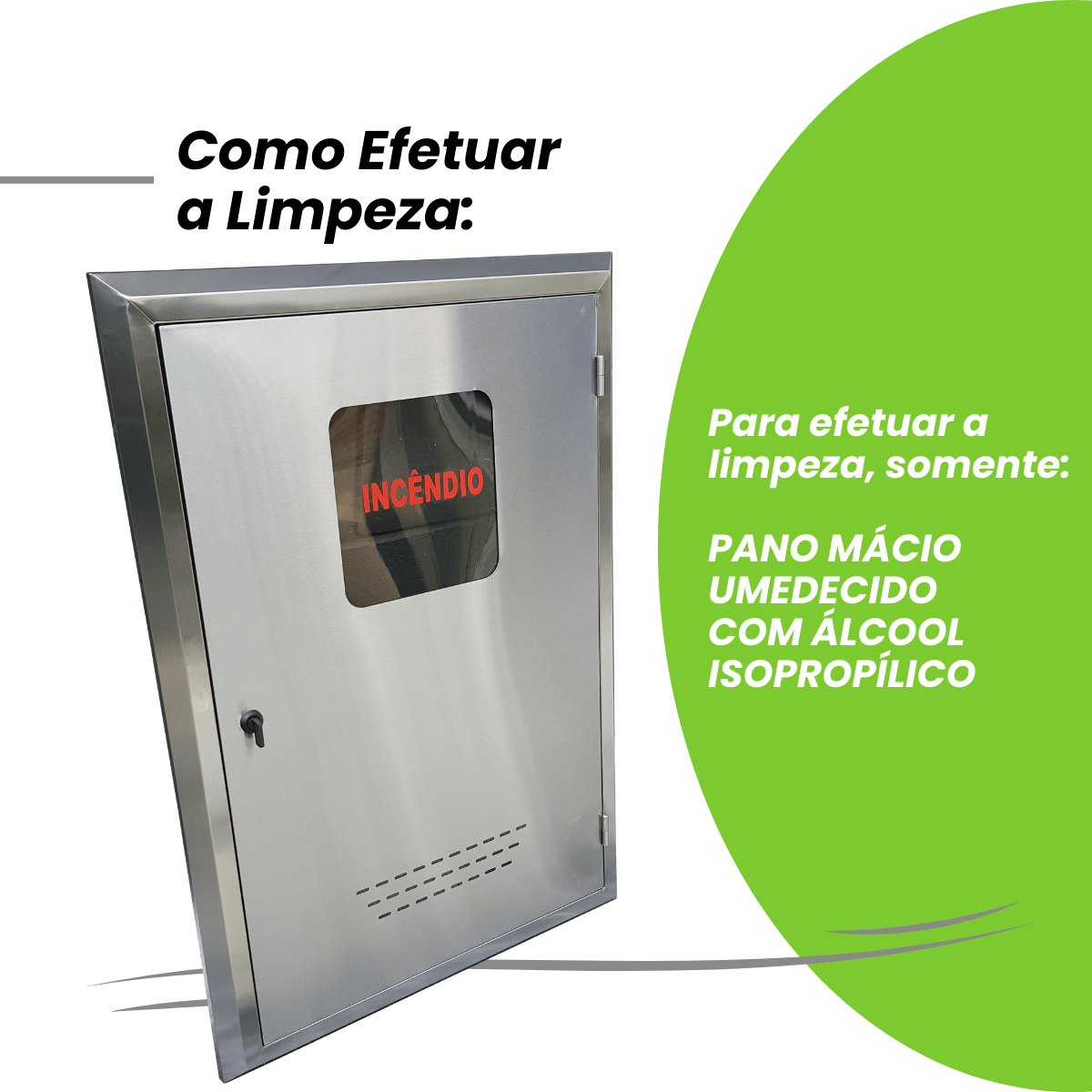 Moldura para Hidrante em Aço Inox com Porta e Visor 90x60cm - Imagem 6
