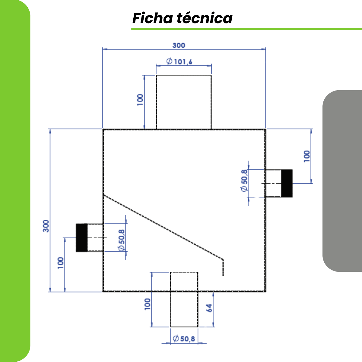 Sifão Para Expurgo Hospitalar Em Aço Inox 304 - Imagem 3