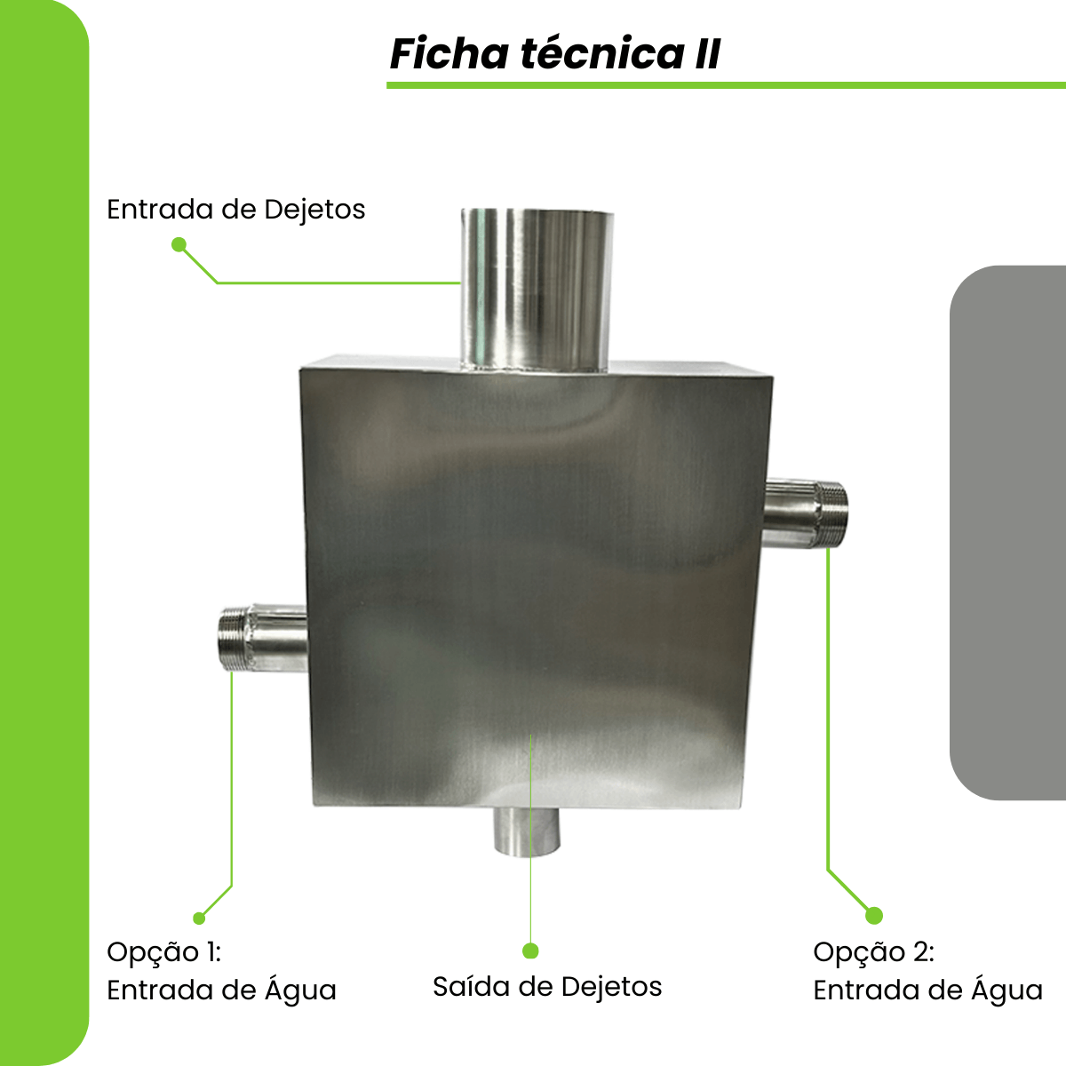 Sifão Para Expurgo Hospitalar Em Aço Inox 304 - Imagem 4